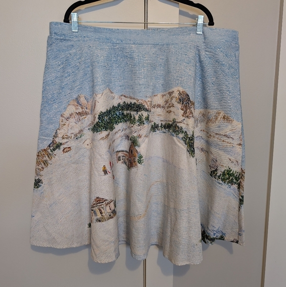 Corey Lynn Calter Blue and Green A-Line Skirt - Picture 5 of 13